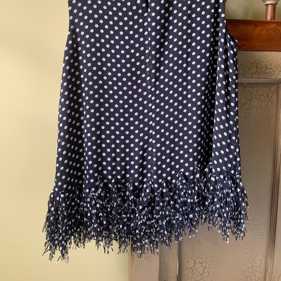 Sleeveless Ann Taylor polka dot with ruffle hem - Picture 5 of 7